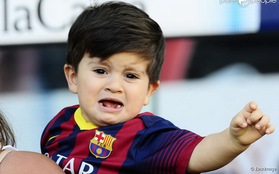 Con trai Messi khóc òa khi rời xa vòng tay mẹ
